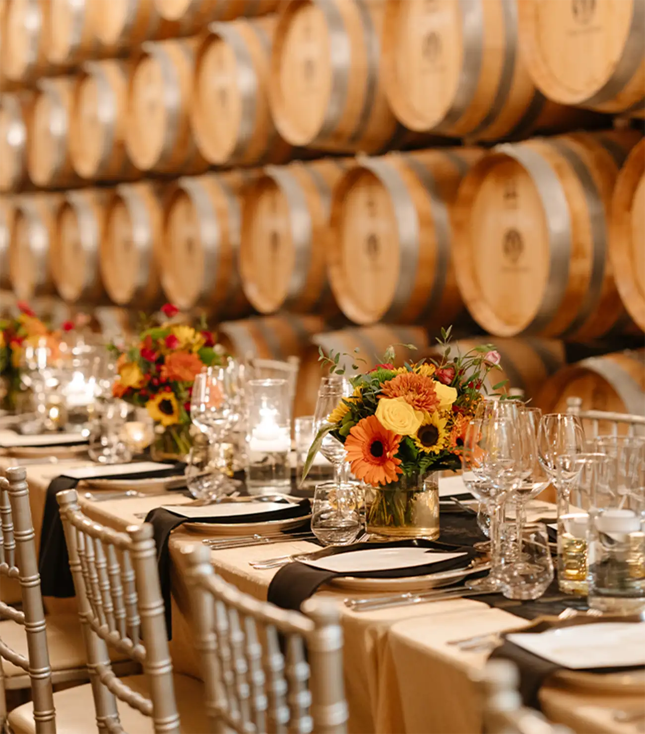 Two Sisters Vineyards Corporate Events Barrel Room