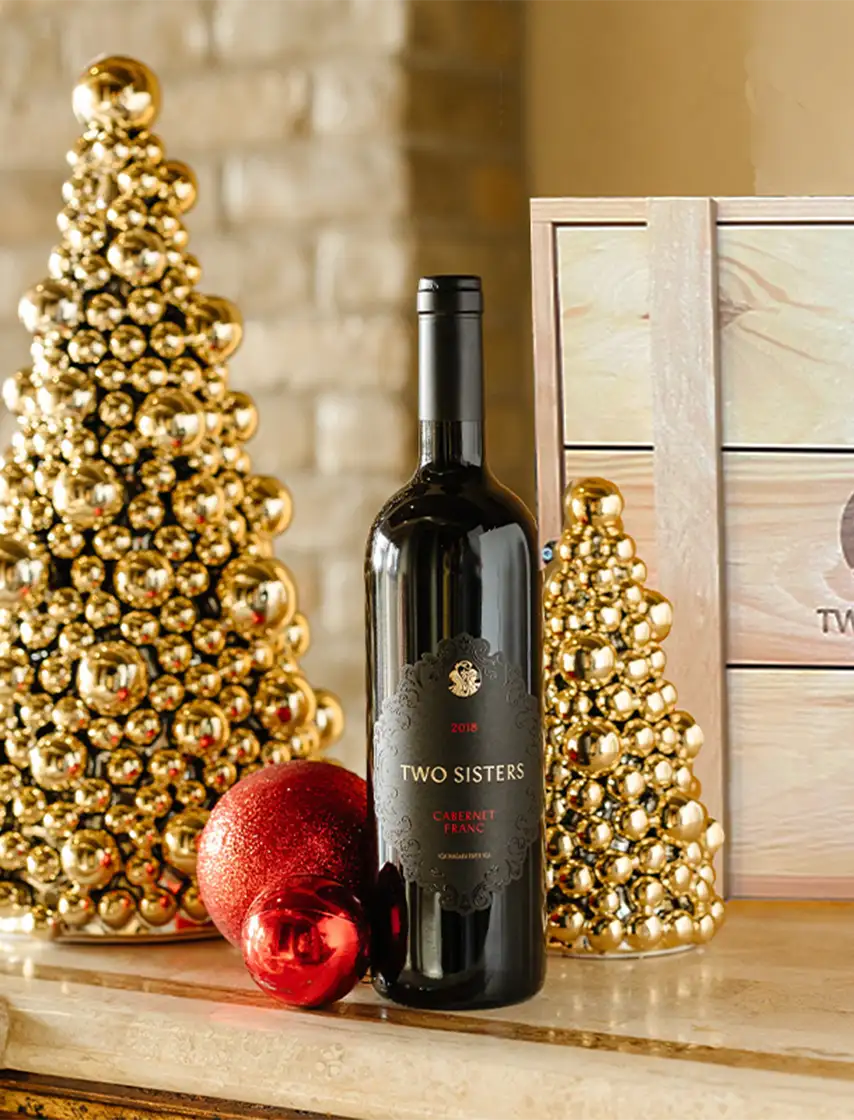Two Sisters Vineyards Wine in the Holidays.